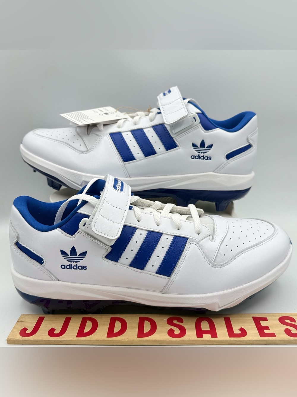 Adidas Forum TPU Baseball Cleats White Royal Blue KK1442 Men's Sz 12.5 NWT
New